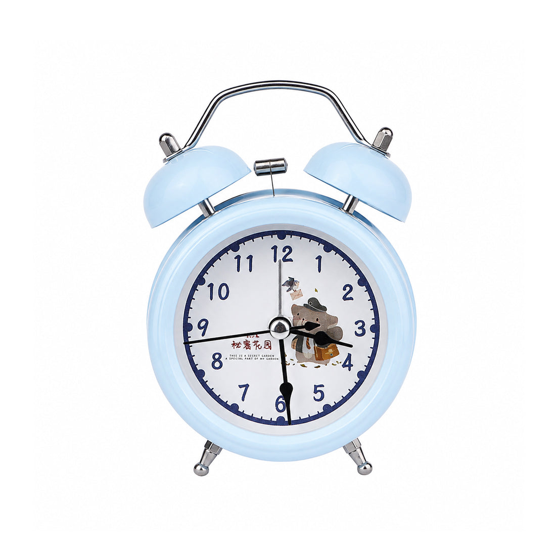 Secret Garden 3-Inch Alarm Clock – Analog Table Clock for Kids & Study