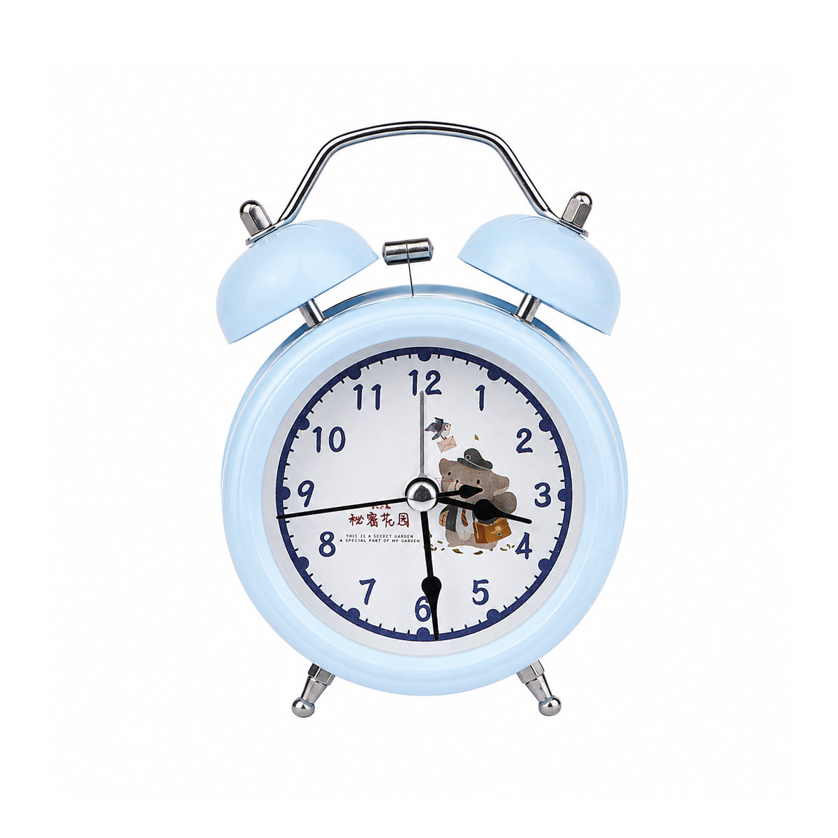 Secret Garden 3-Inch Alarm Clock – Analog Table Clock for Kids & Study