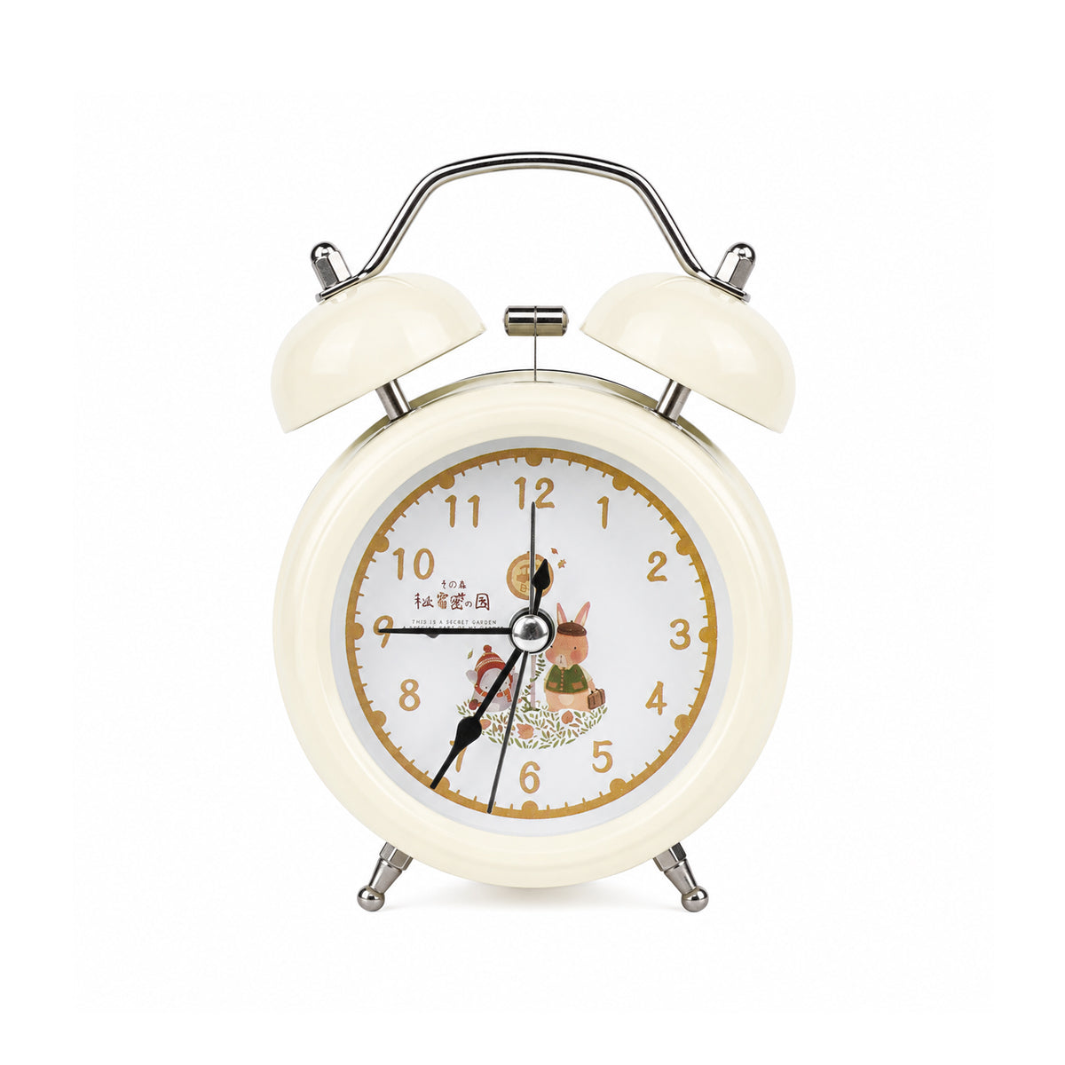 Secret Garden 3-Inch Alarm Clock – Analog Table Clock for Kids & Study