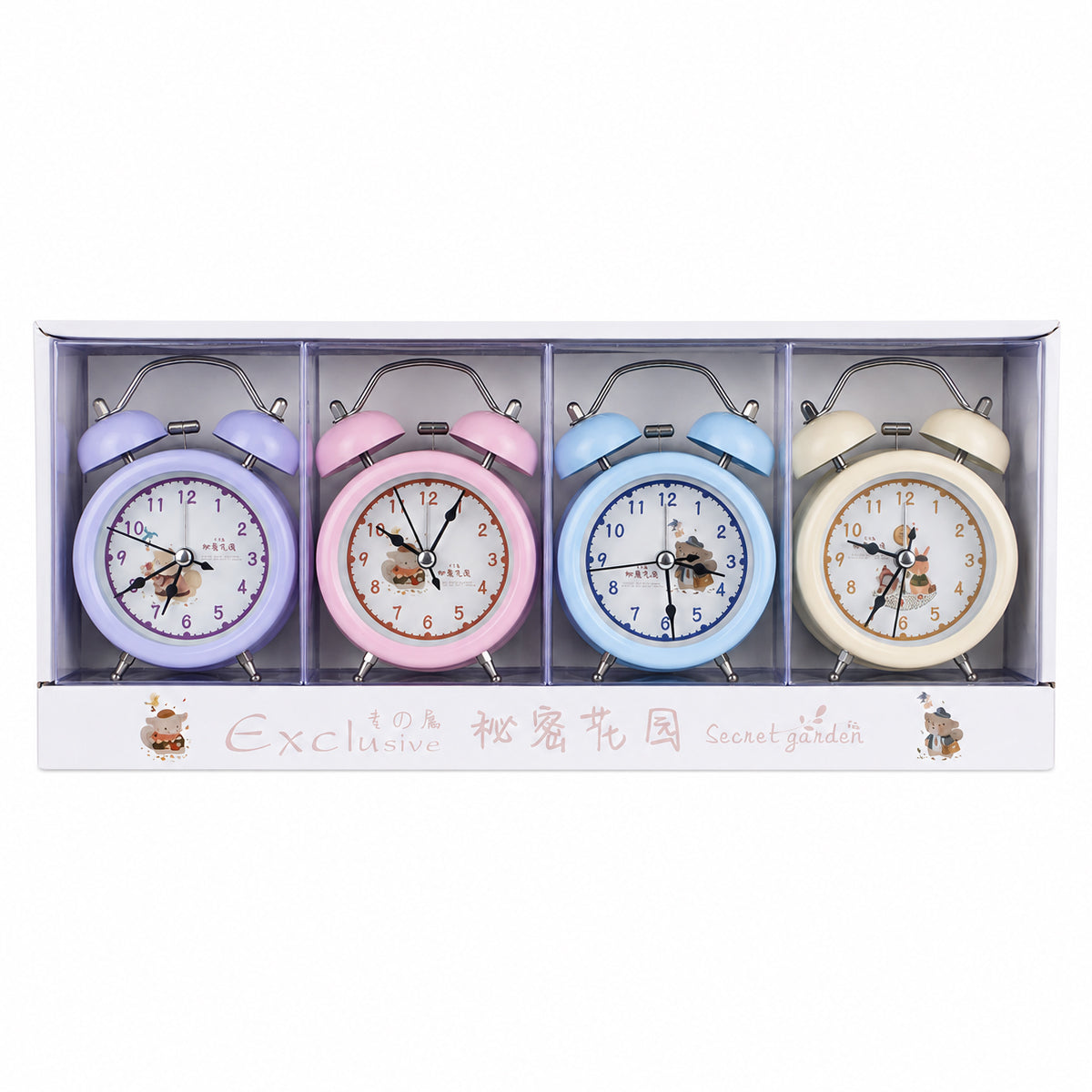 Secret Garden 3-Inch Alarm Clock – Analog Table Clock for Kids & Study