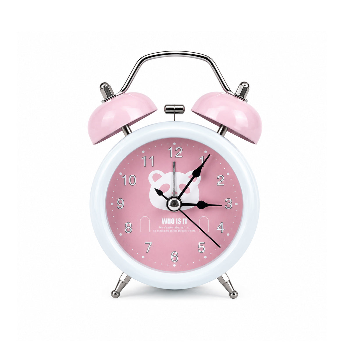 Kids Cute Twin Bell Alarm Clock – Analog Table Clock, Multi-Colour