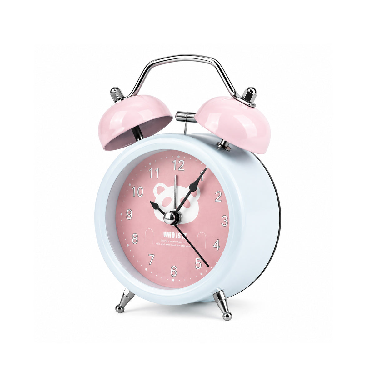 Kids Cute Twin Bell Alarm Clock – Analog Table Clock, Multi-Colour