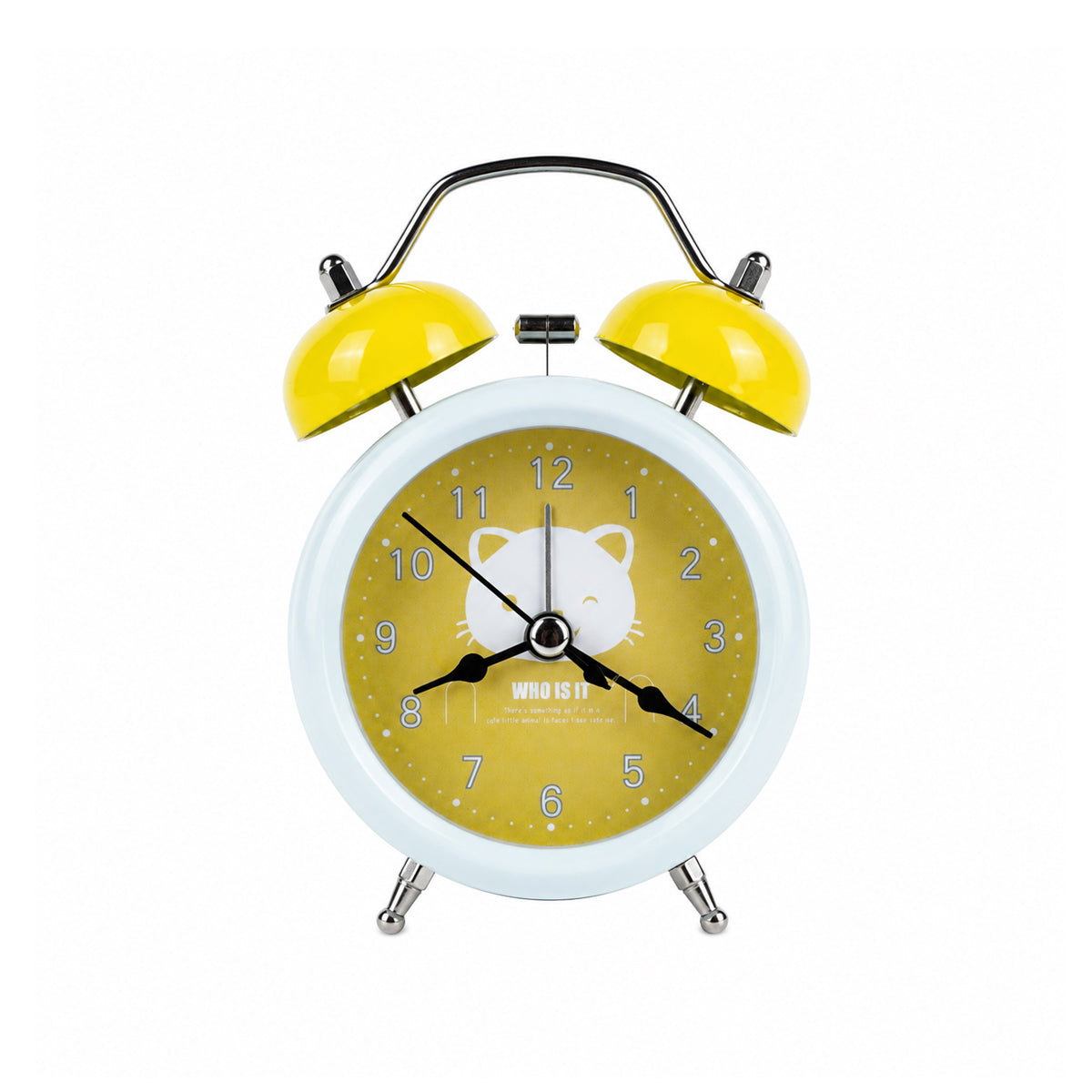 Kids Cute Twin Bell Alarm Clock – Analog Table Clock, Multi-Colour
