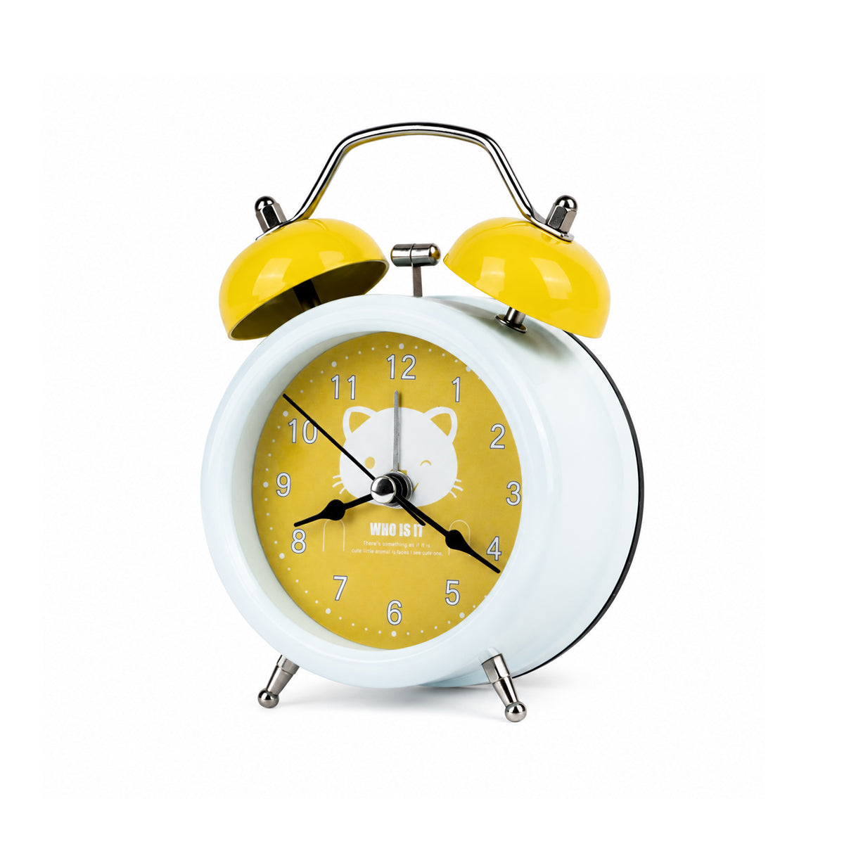 Kids Cute Twin Bell Alarm Clock – Analog Table Clock, Multi-Colour