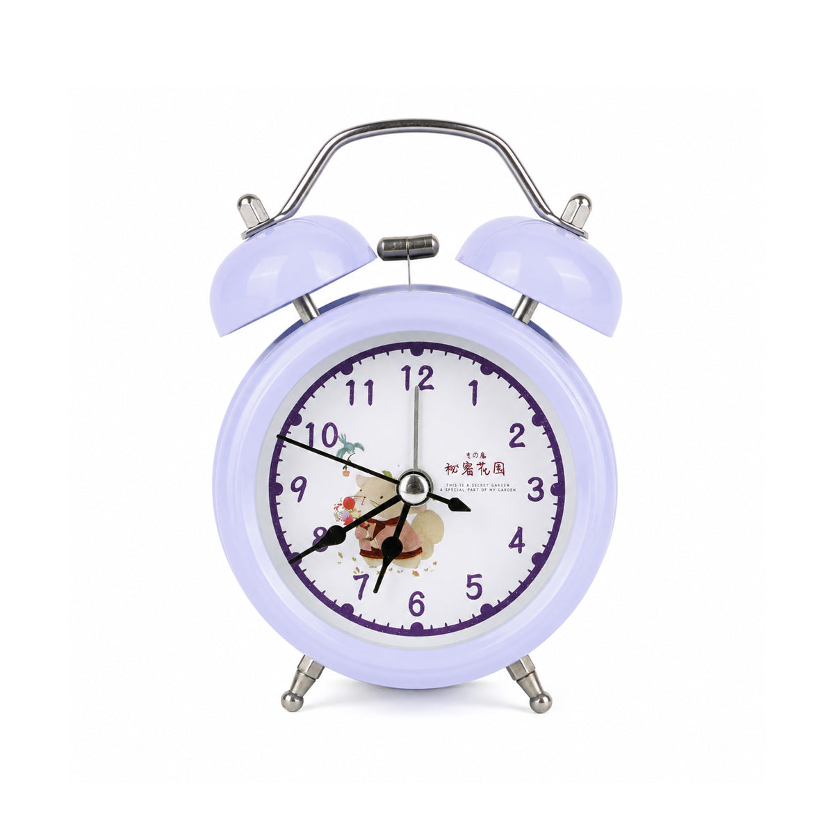 Secret Garden 3-Inch Alarm Clock – Analog Table Clock for Kids & Study