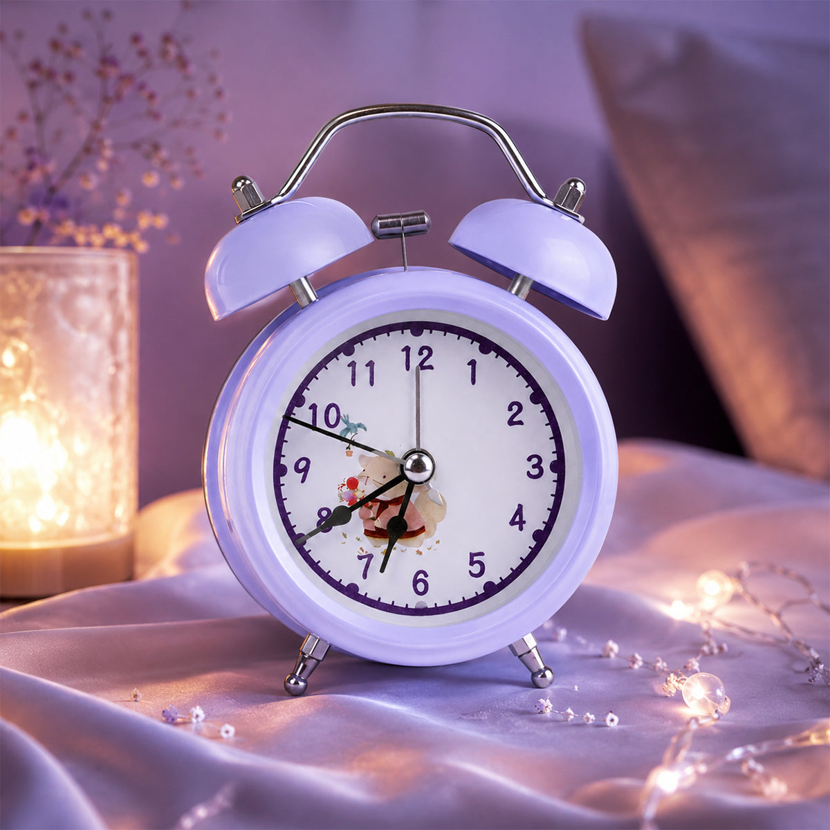 Secret Garden 3-Inch Alarm Clock – Analog Table Clock for Kids & Study