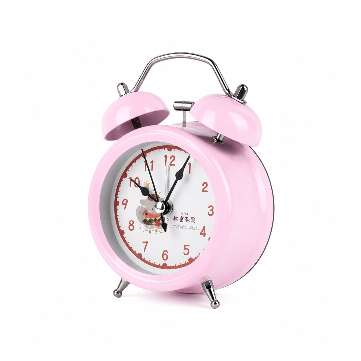 Secret Garden 3-Inch Alarm Clock – Analog Table Clock for Kids & Study