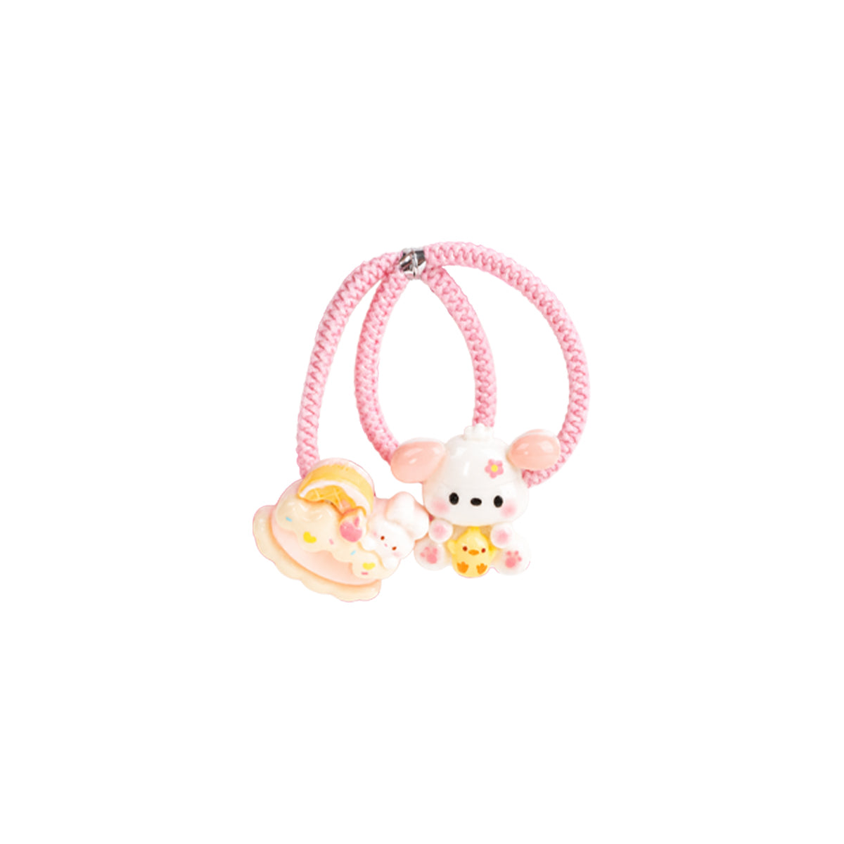 Cartoon Theme Kids Accessories Set – Pink Bear Case with Clips & Ties