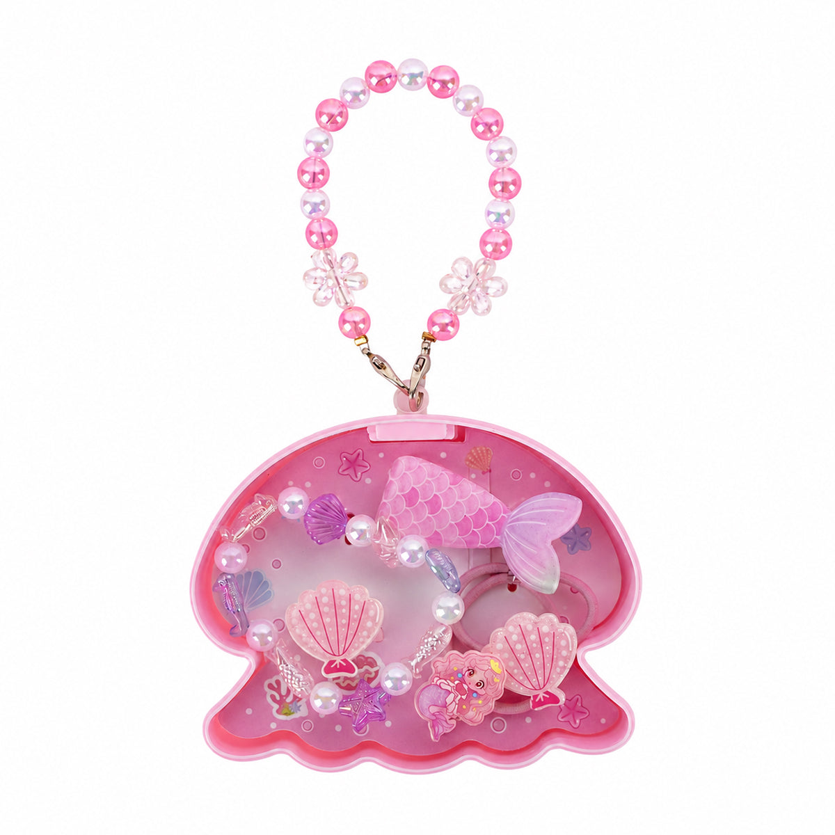 Mermaid Theme Seashell Shaped Kids Accessories Set – Pink