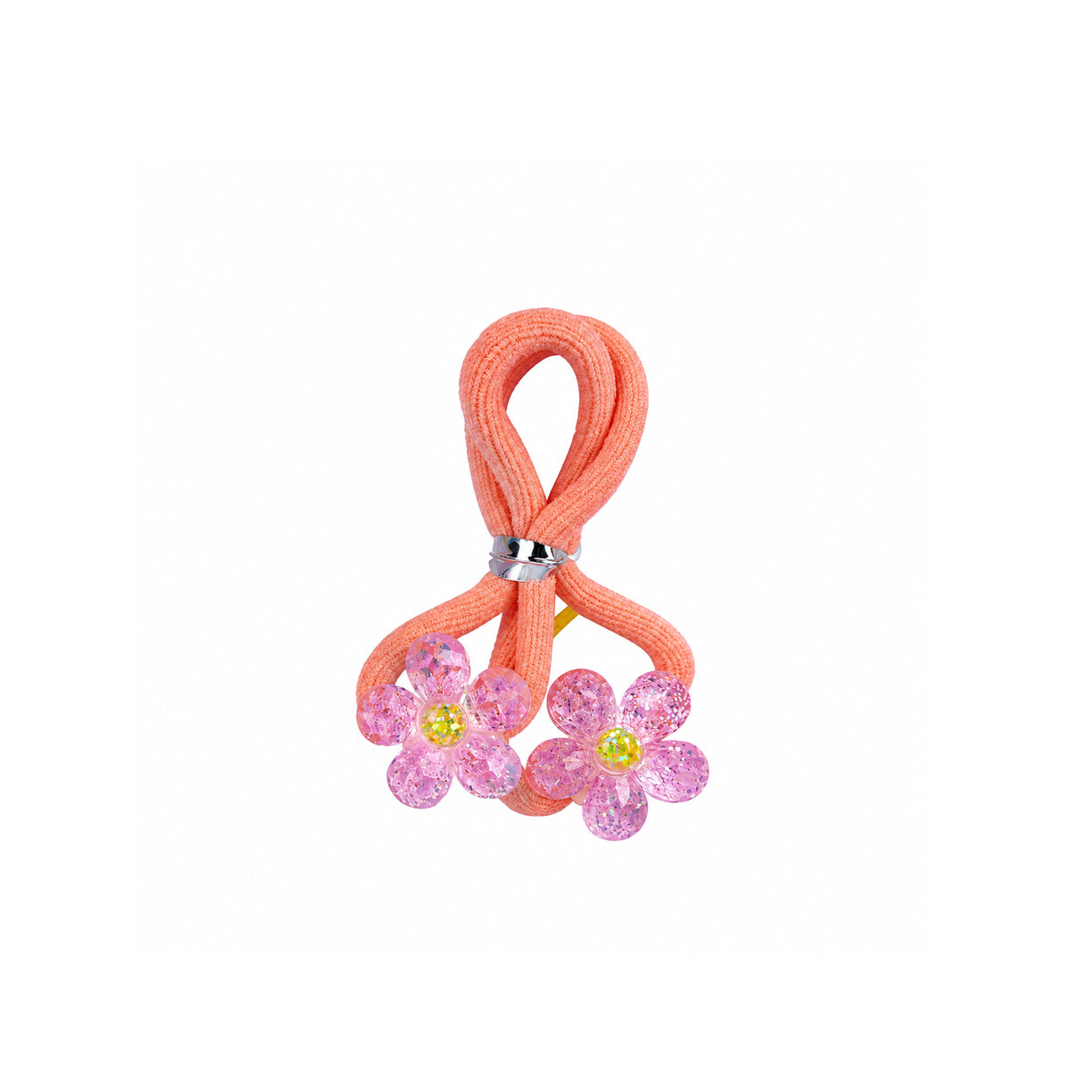 Floral Theme Kids Accessories Set – Pink Flower Case with Bracelet & Clips
