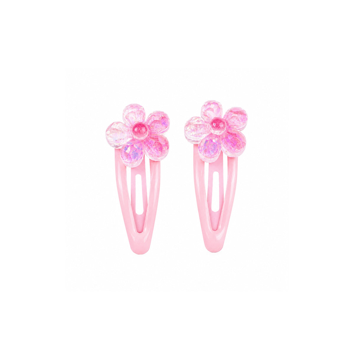 Floral Theme Kids Accessories Set – Pink Flower Case with Bracelet & Clips