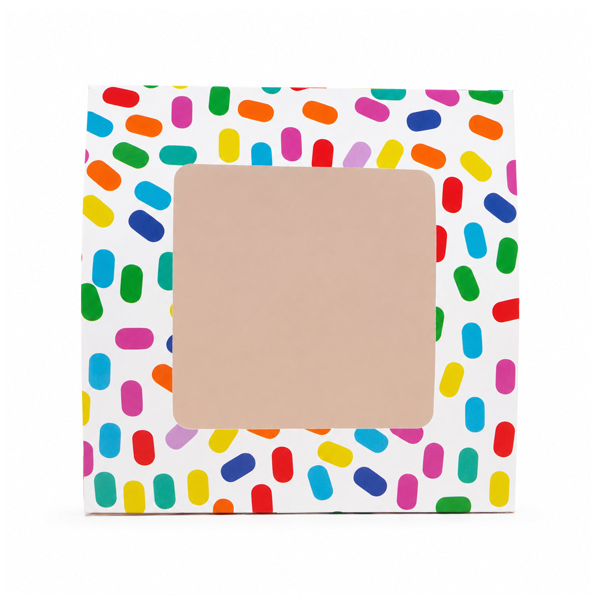 The Writershub Colourful Sprinkle Pattern Gift Box with White Ribbon – Festive Packaging