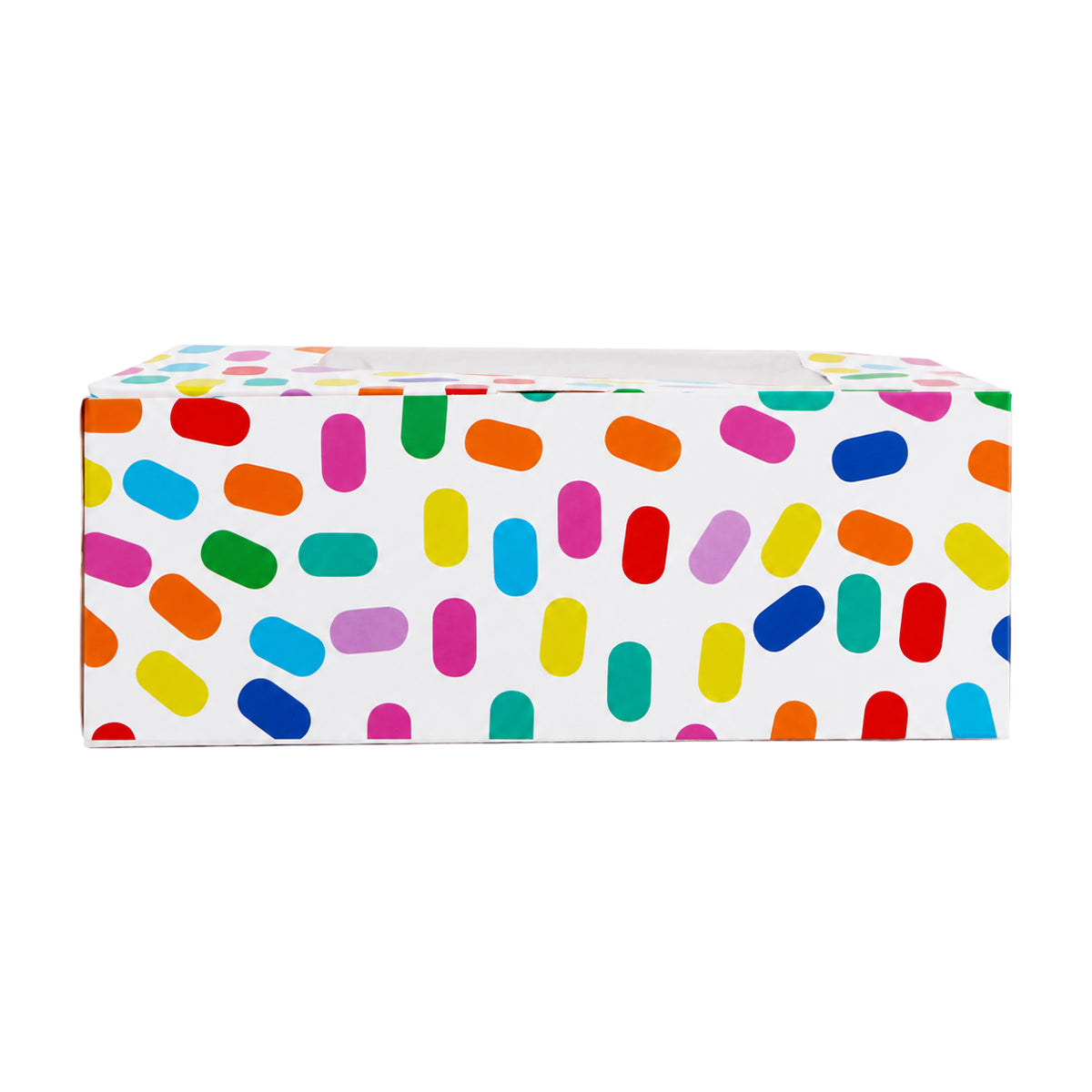 The Writershub Colourful Sprinkle Pattern Gift Box with White Ribbon – Festive Packaging