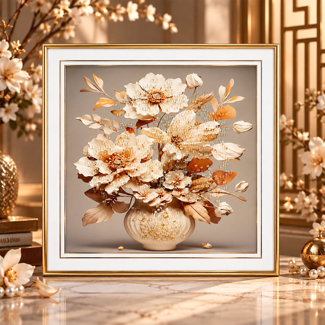 Premium Floral Small Crystal Art Frame – The Writershub