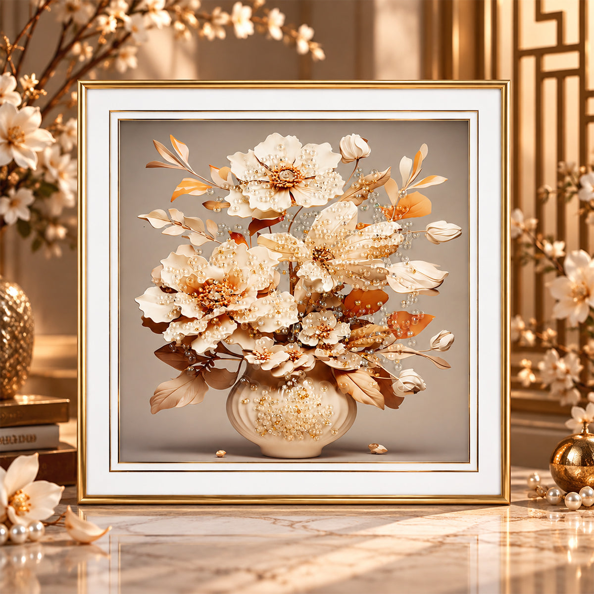 Premium Floral Small Crystal Art Frame – The Writershub