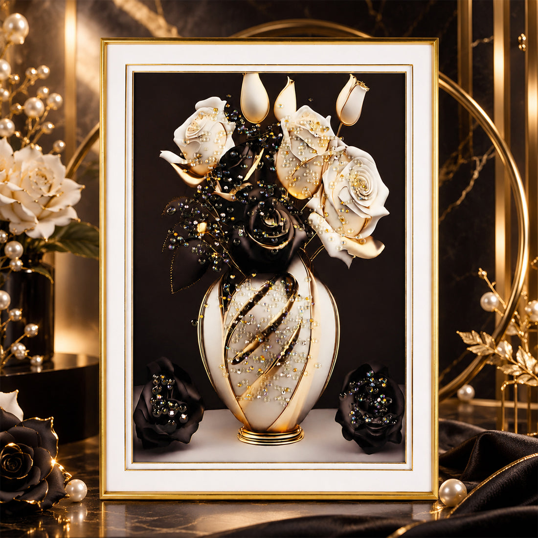 Medium Floral Crystal Art Frame – The Writershub