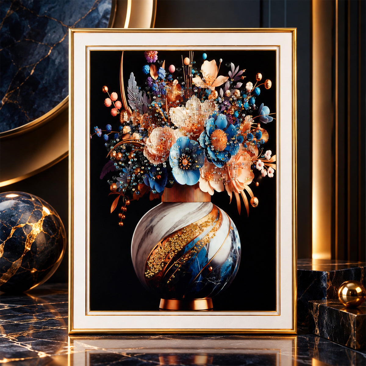 Medium Floral Crystal Art Frame – The Writershub