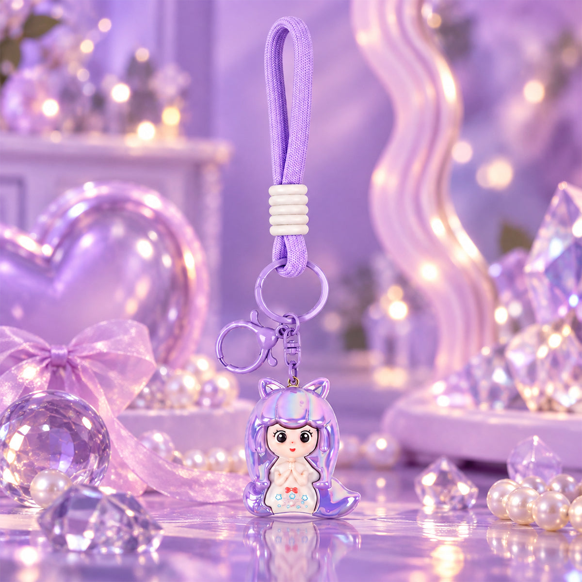 Kawaii-Style Cartoon Doll Keychain – Cute Anime-Inspired Bag & Key Charm by The Writershub