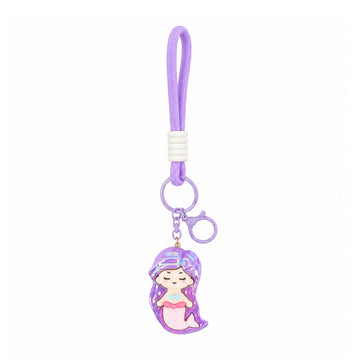 Kawaii-Style Cartoon Mermaid Keychain – Adorable 3D Pendant by The Writershub