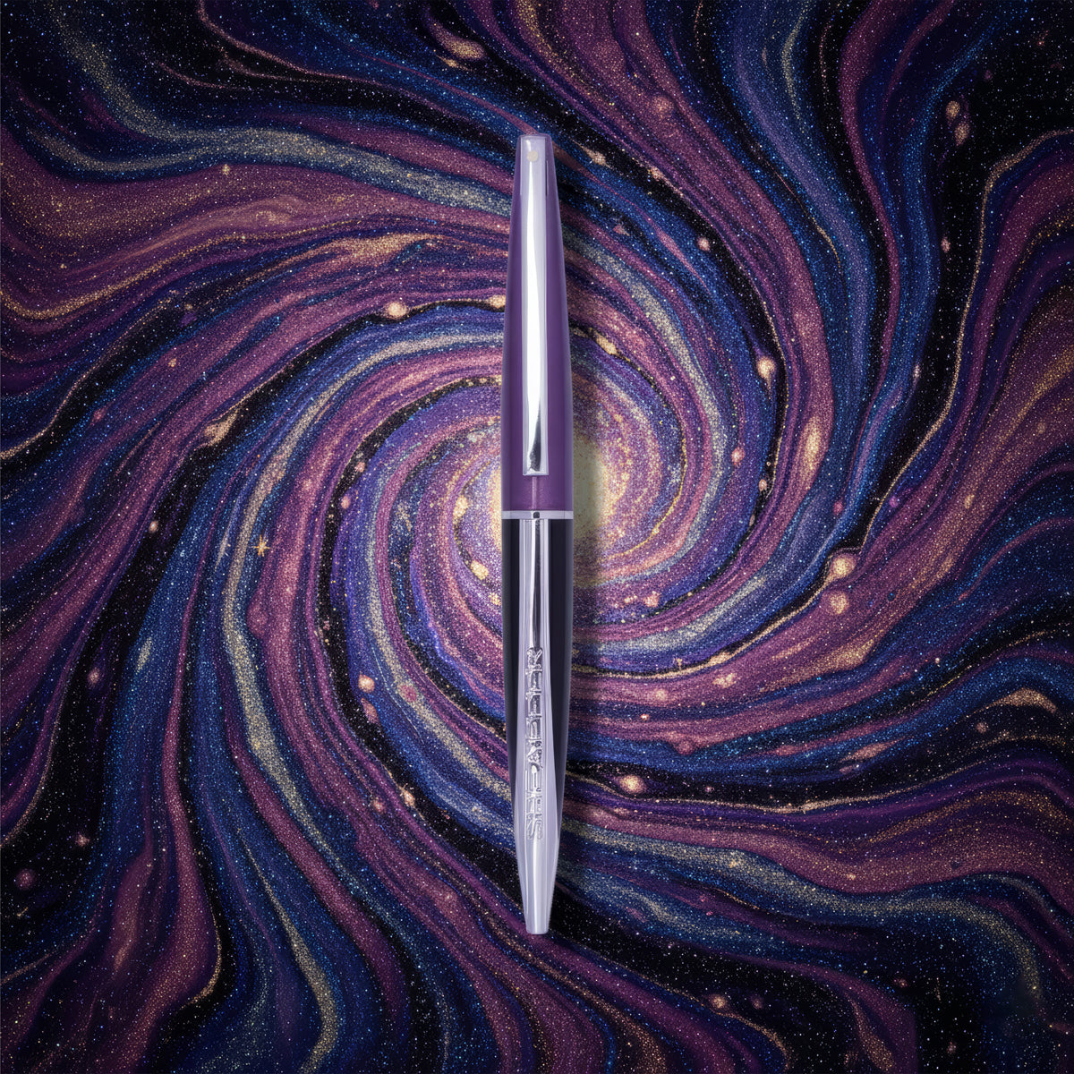 Sheaffer Taranis Twist Ballpoint Pen – Purple & Black with Chrome Trim
