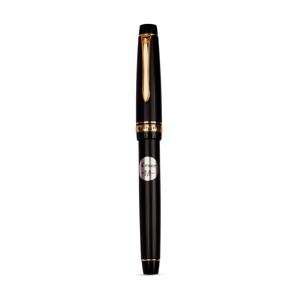 Pilot Justus 95 Black & Gold Fountain Pen with Adjustable 14K Gold Nib