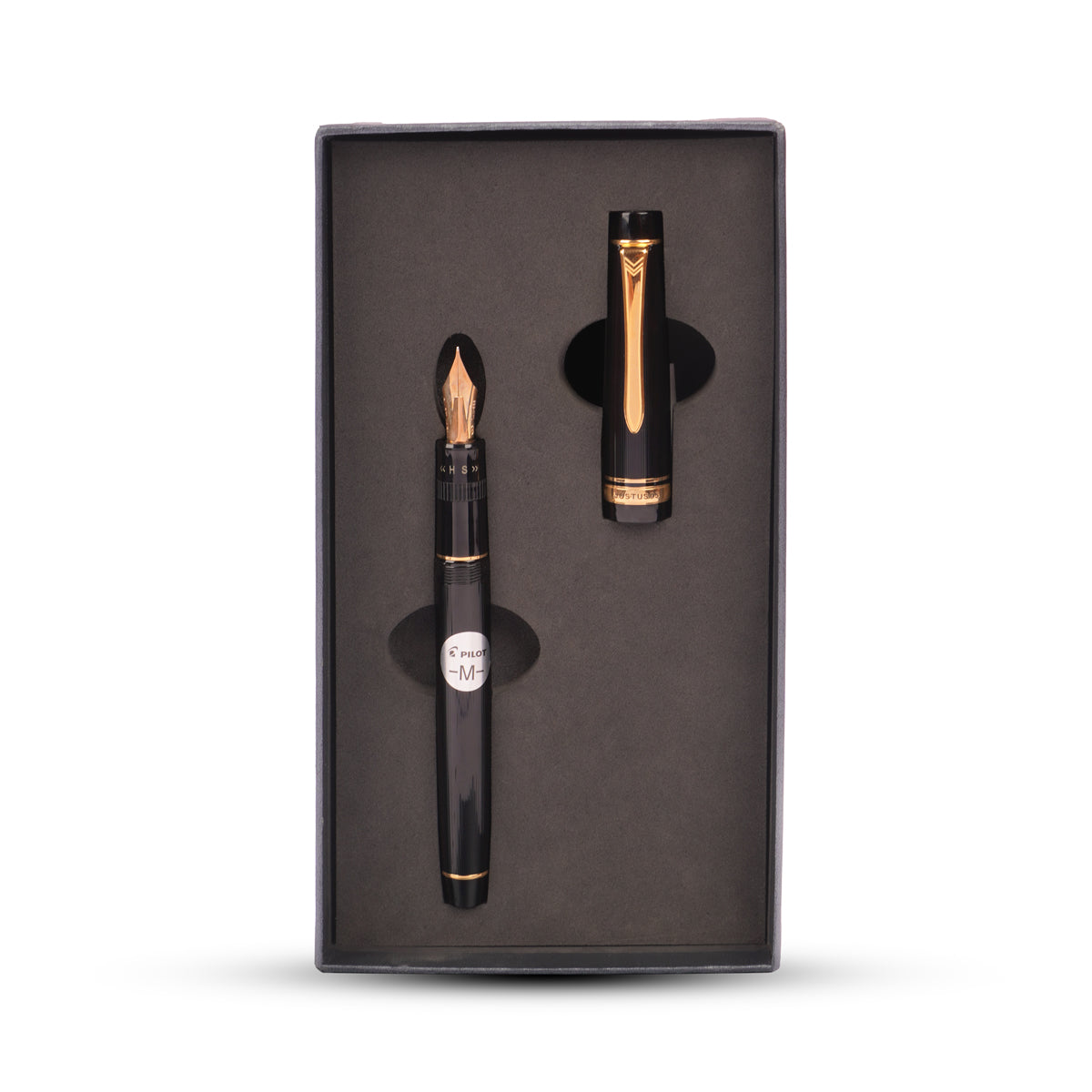Pilot Justus 95 Black & Gold Fountain Pen with Adjustable 14K Gold Nib