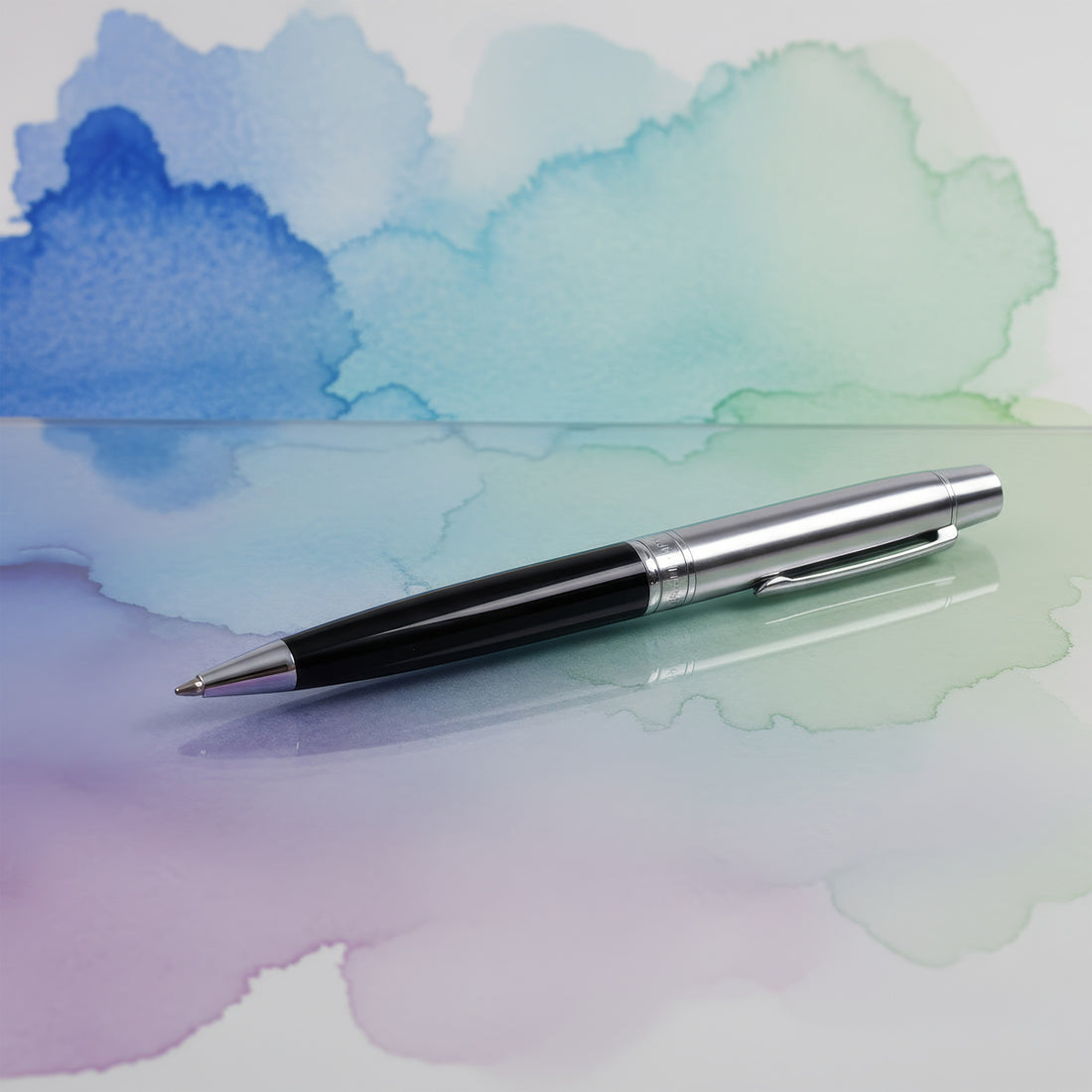 Sheaffer 300 Black & Silver 0.5mm Mechanical Pencil – Brass Body, Twist Mechanism