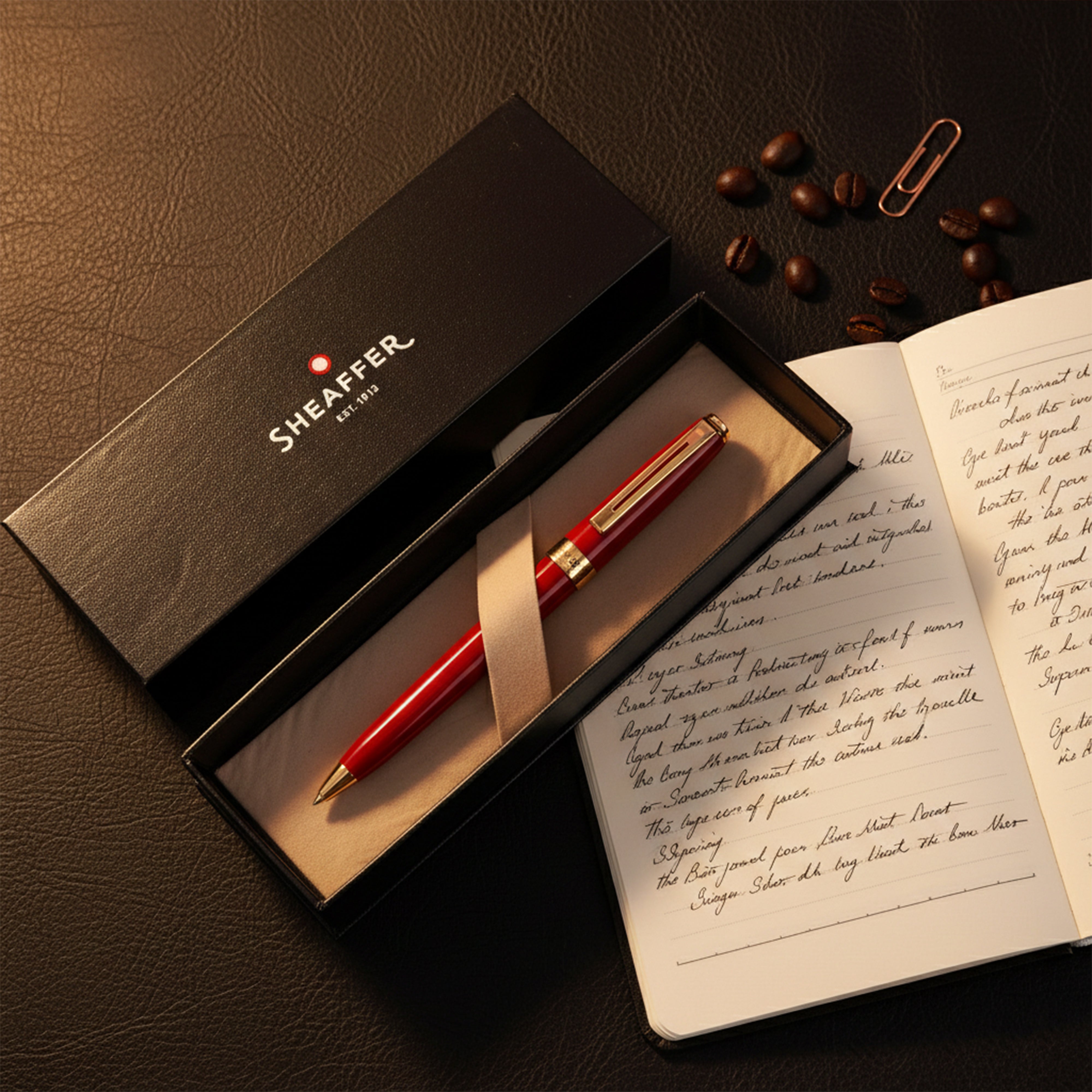 Sheaffer Prelude Mechanical Pencil Red Gold Trims 0.5mm