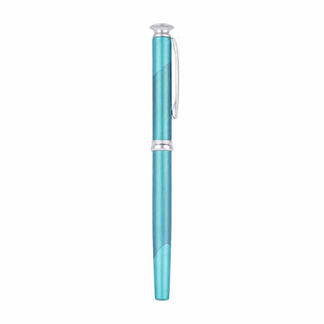 Alpha Blue Marble Design Fountain Pen – Aerometric Cap Type, No.5 Dual-Tone Fine Nib