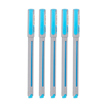 Flair Yolo Blue Ink Ball Pen Fine Tip Grey Barrel