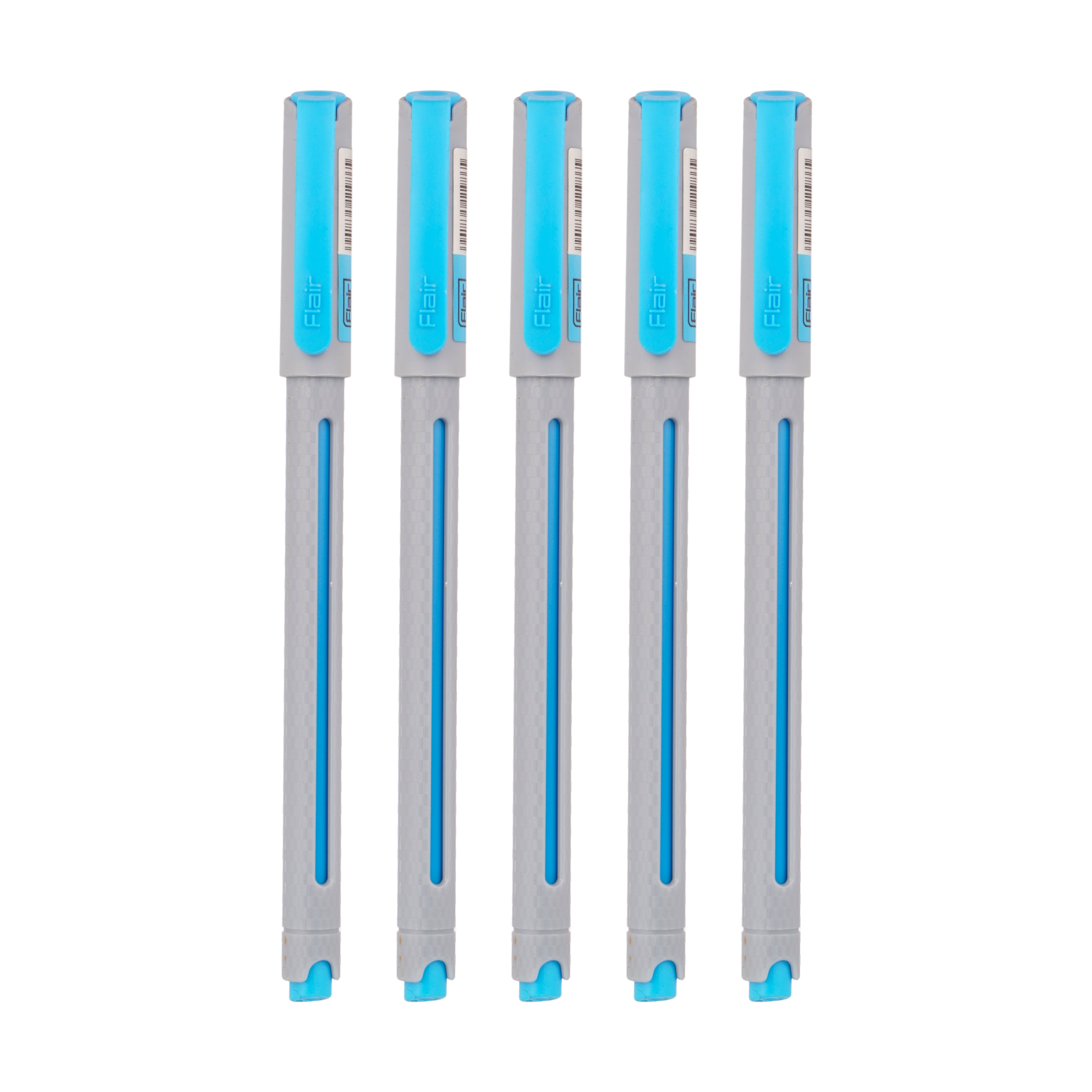 Flair Yolo Blue Ink Ball Pen Fine Tip Grey Barrel