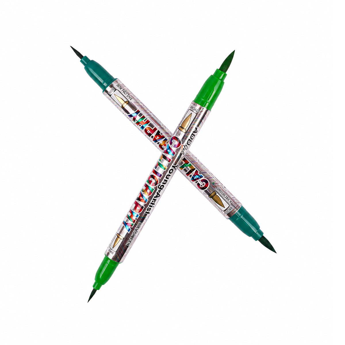 ADD Gel Calligraphy Dual Tip Brush Pen Set – 12 Vibrant Colours