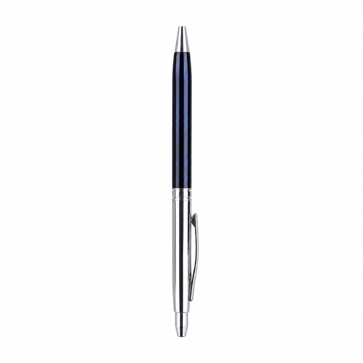 Picasso Parri Joy Slim Dark Blue & Metallic Silver Ball Pen – Retractable | Blue Ink