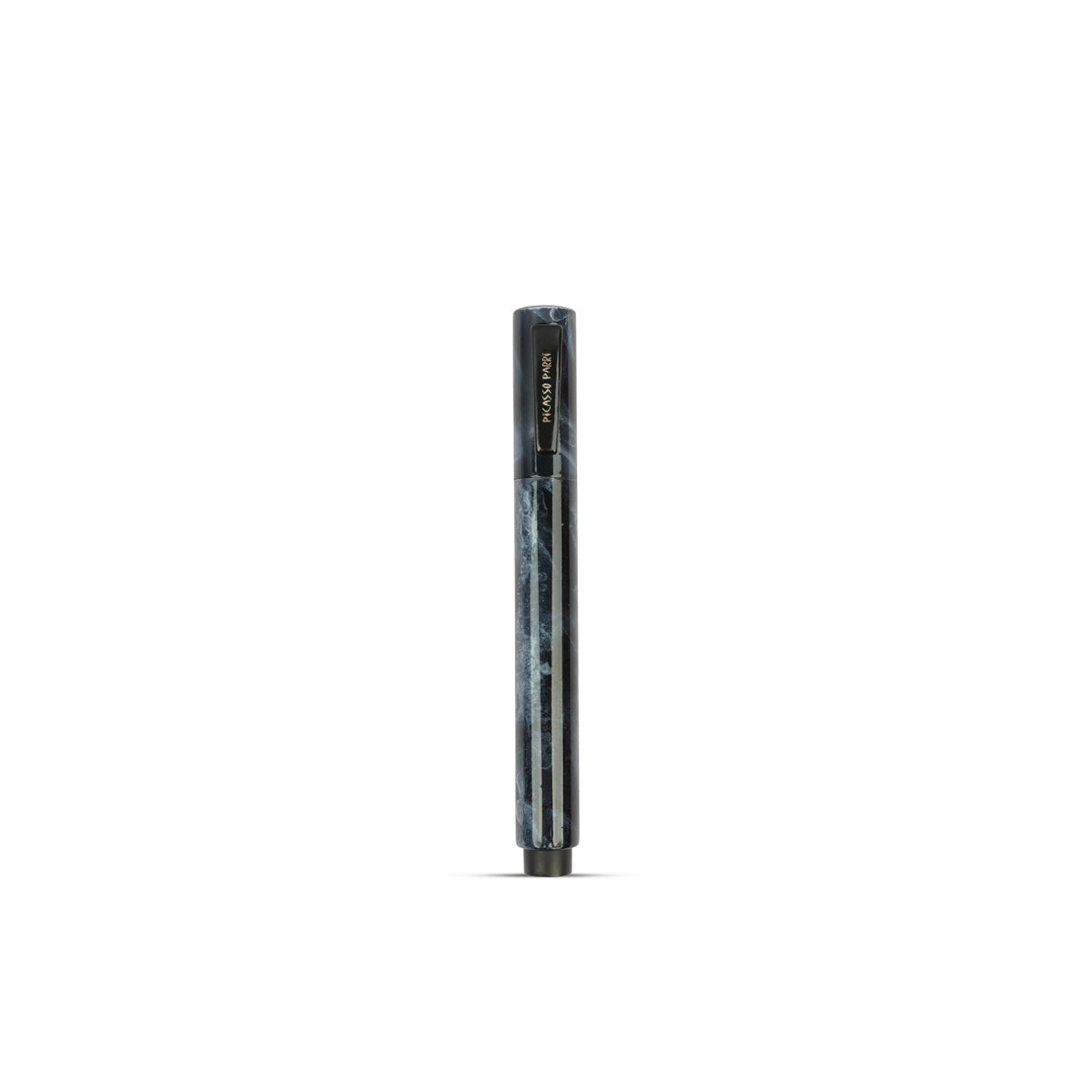 Picasso Parri Sumo Marble Black Roller Ball Pen — Blue Ink, Cap Type