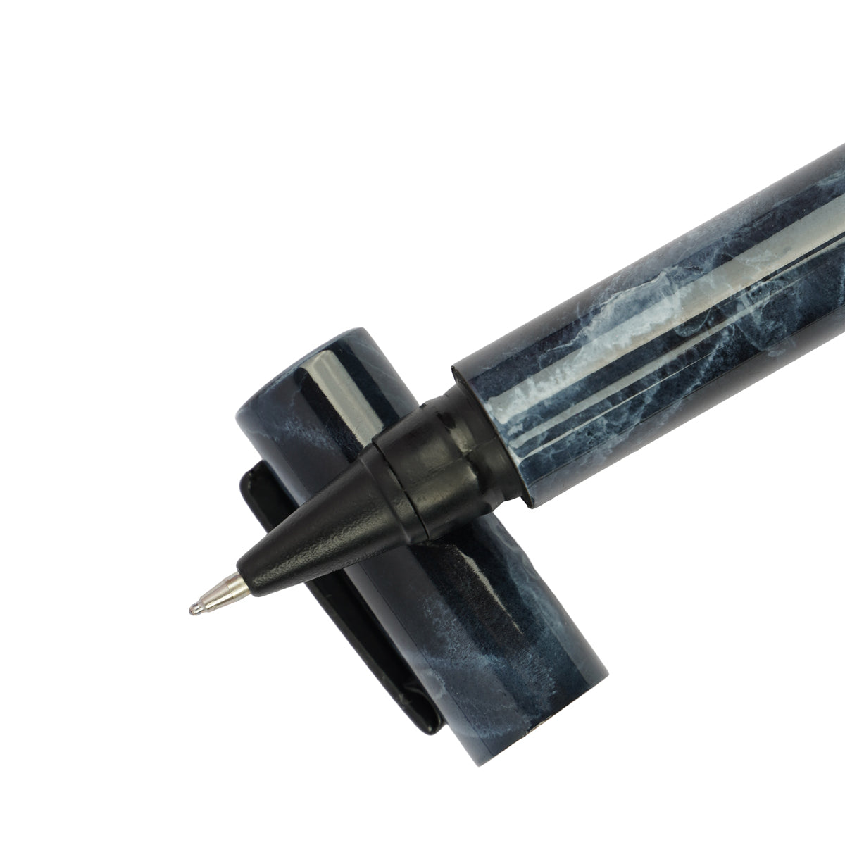 Picasso Parri Sumo Marble Black Roller Ball Pen — Blue Ink, Cap Type