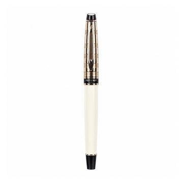 Waterman Paris White Body Fountain Pen Silver Cap Medium Nib