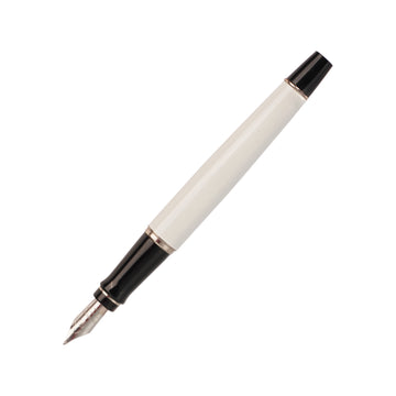 Waterman Paris White Body Fountain Pen Silver Cap Medium Nib