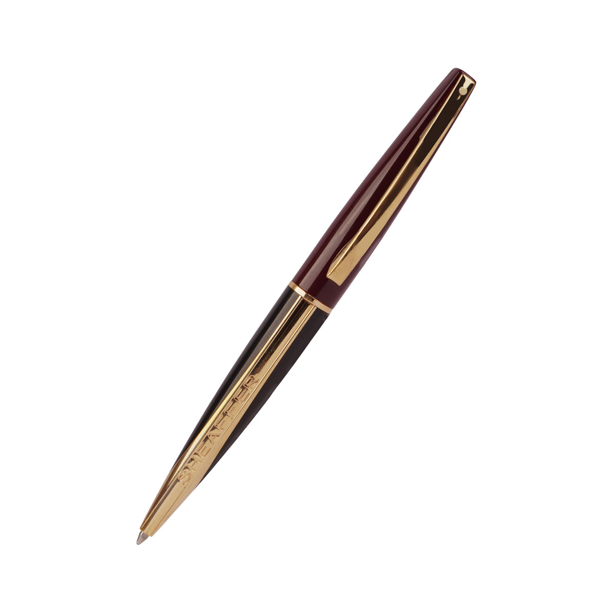 Sheaffer Taranis Stormy Wine & Gold Trim Twist Mechanism Ballpoint Pen