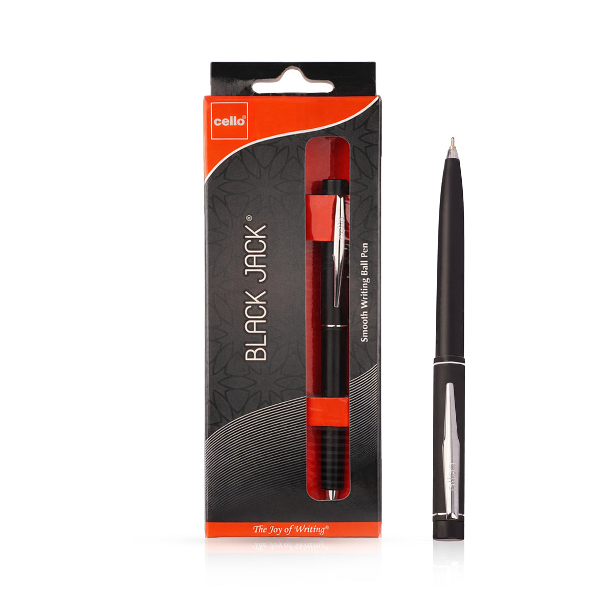 Cello Black Jack Retractable Ball Pen – Metal Body, Blue Ink