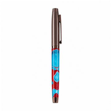 Picasso Parri Red-Blue Acrylic Roller Ball Pen – Coffee Cap | Cap Type, Blue Ink