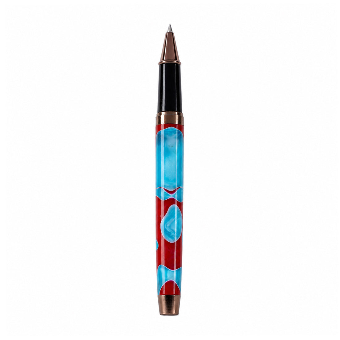Picasso Parri Red-Blue Acrylic Roller Ball Pen – Coffee Cap | Cap Type, Blue Ink