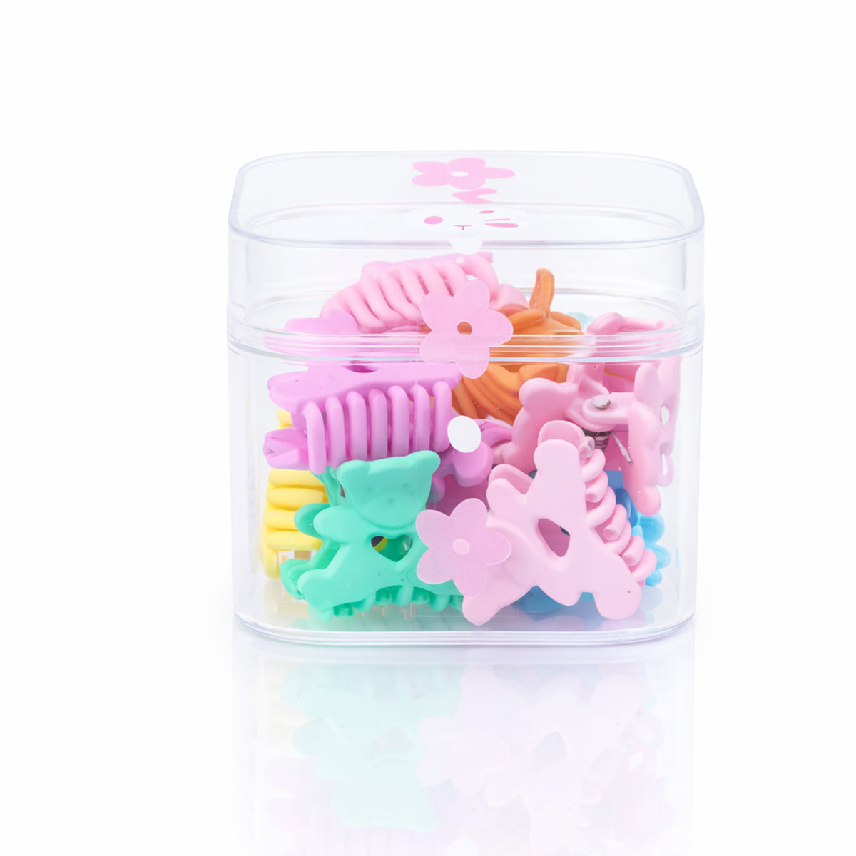 The Writershub Kids Pastel Hair Clips Set with Mini Claws & Storage Box