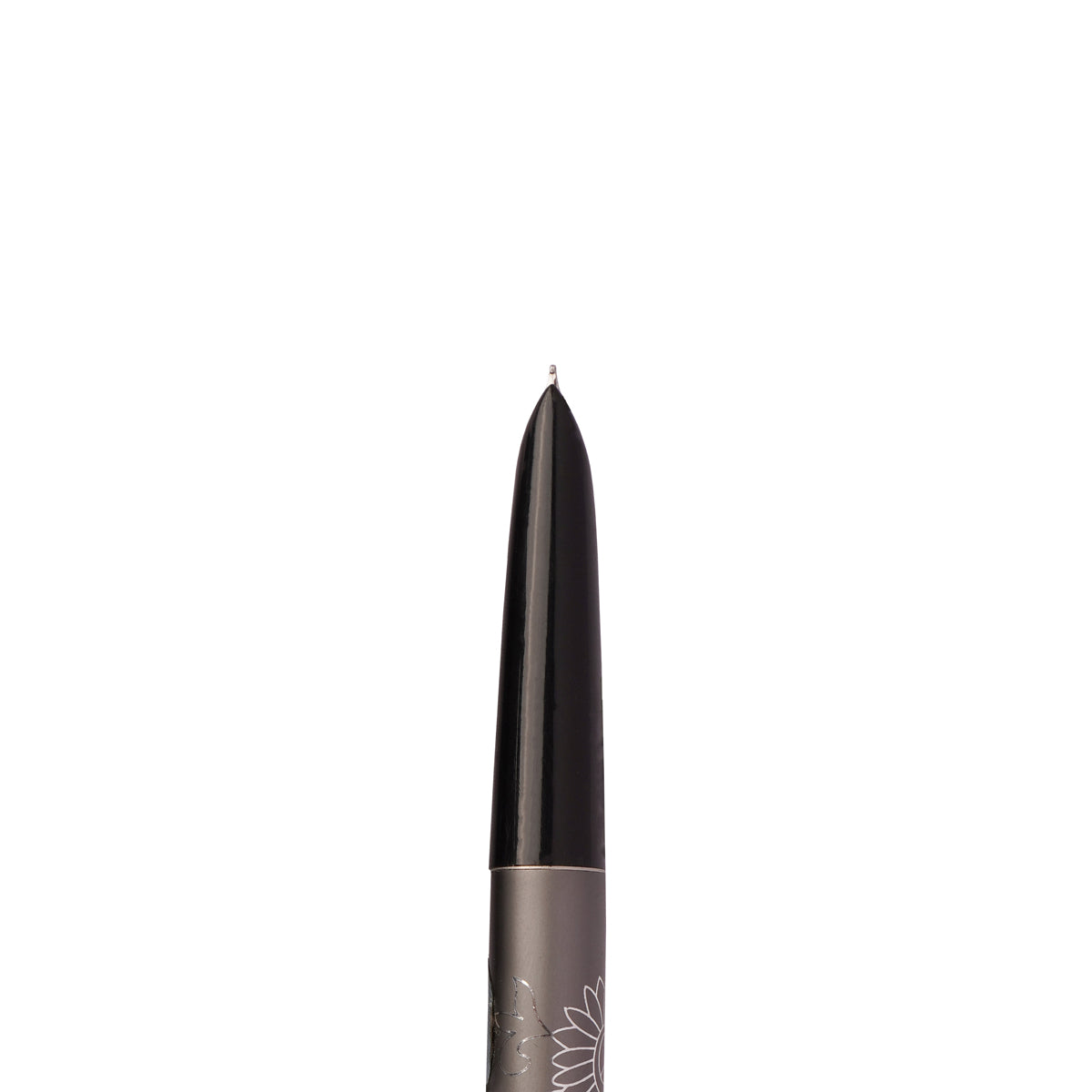 Hero 329 Grey Metal Aerometric Fine Nib Fountain Pen with Engravings