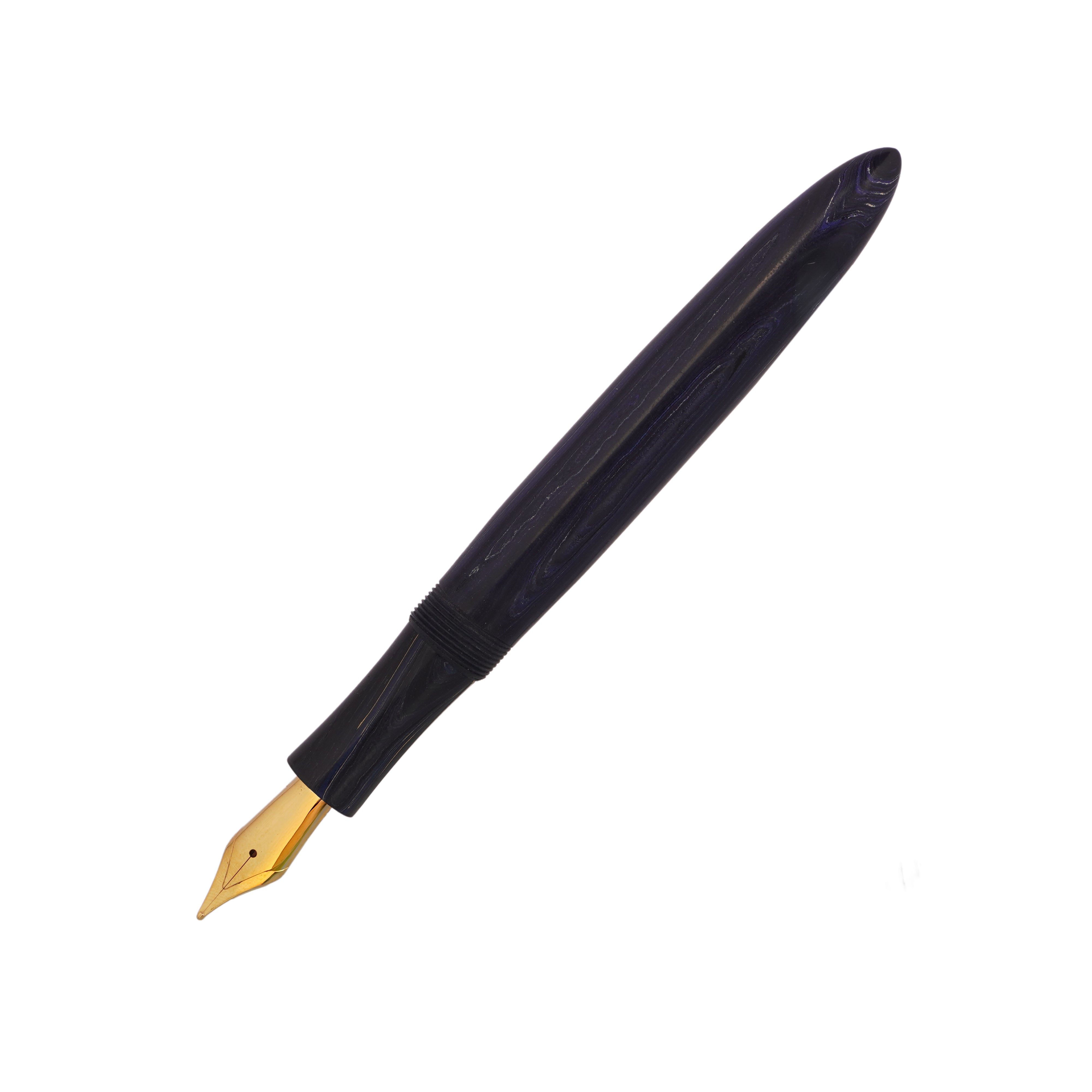 Ranga Bheem Blue Ebonite Fountain Pen Handmade Broad Nib