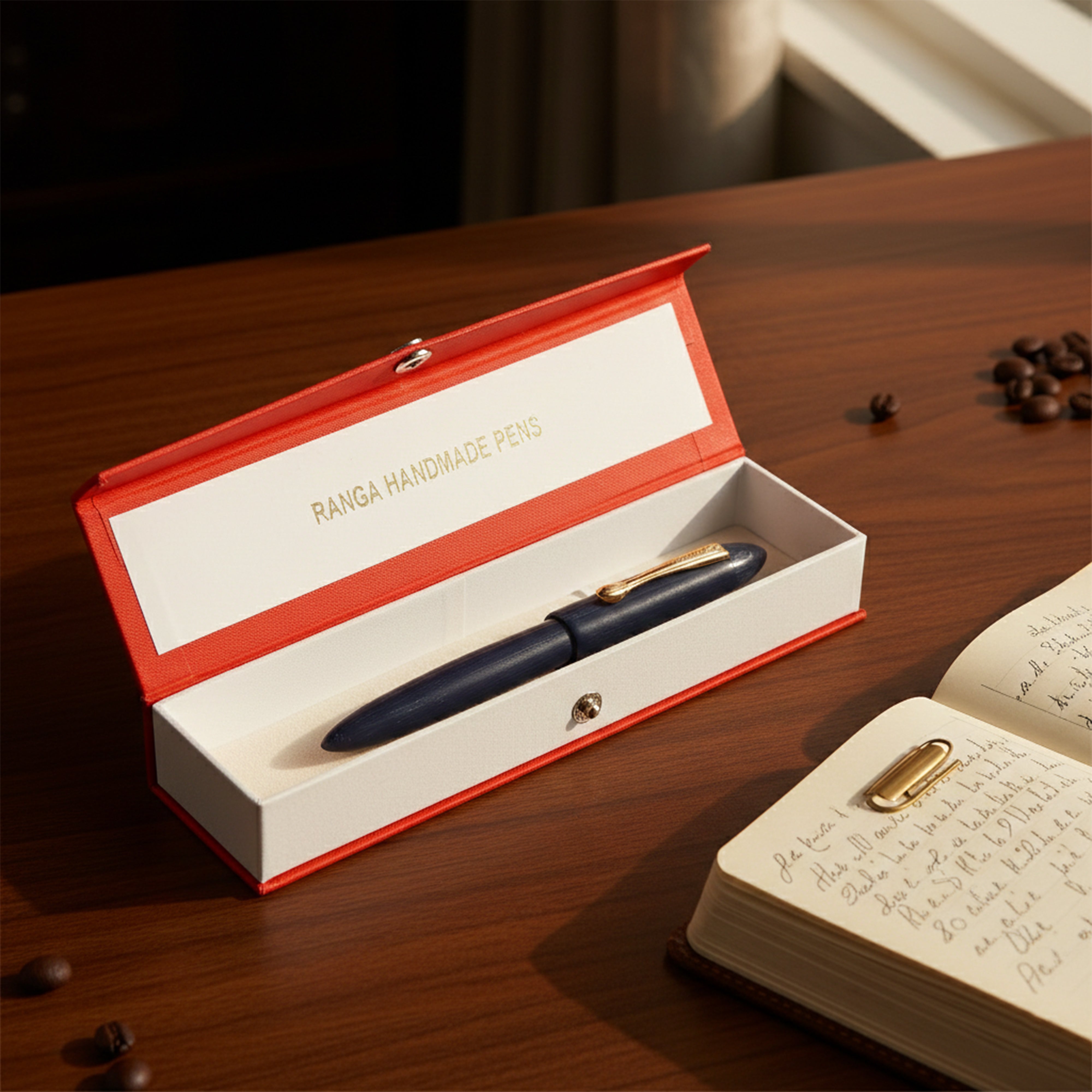 Ranga Bheem Blue Ebonite Fountain Pen Handmade Broad Nib