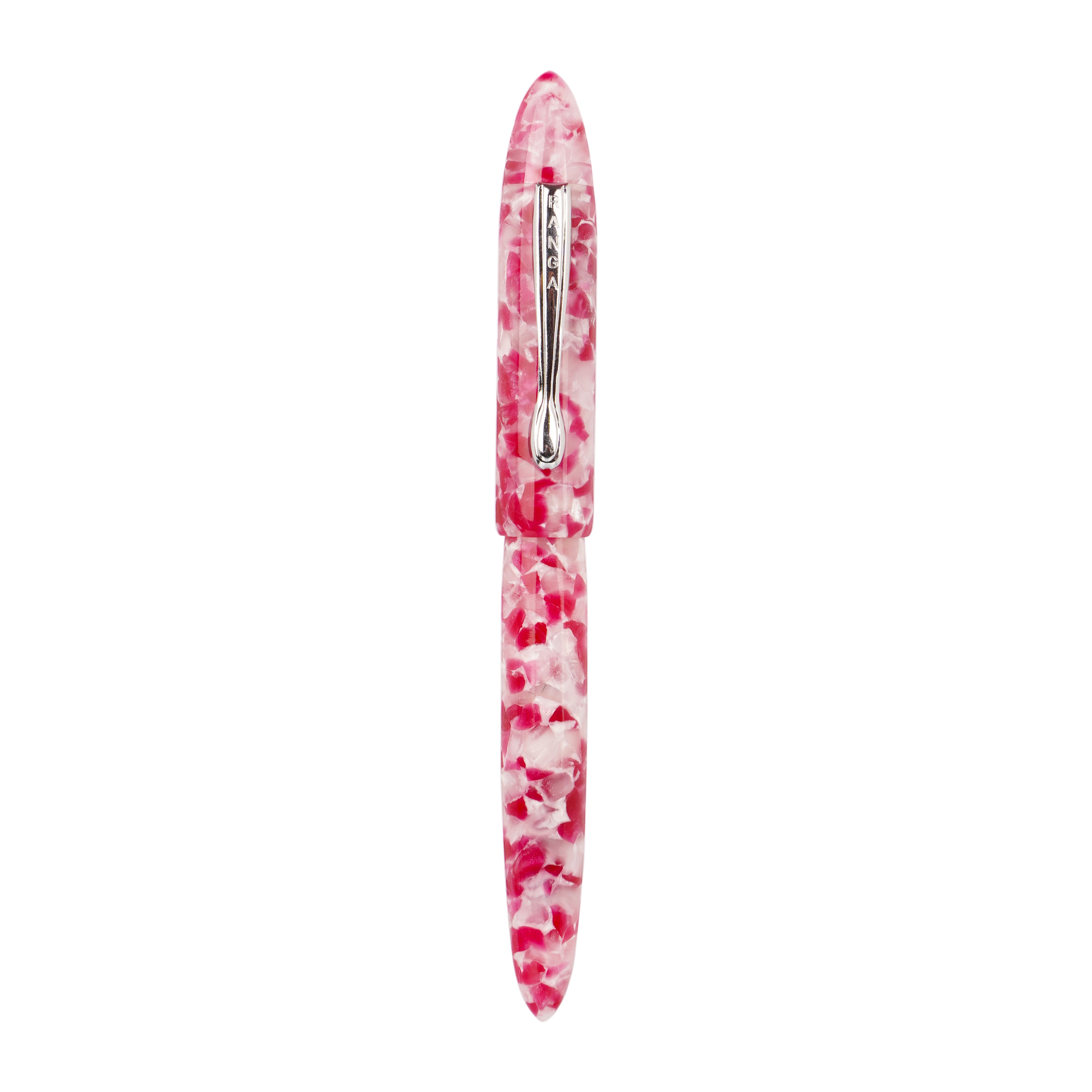 Ranga 9B Pink Acrylic Fountain Pen Handmade Fine Nib