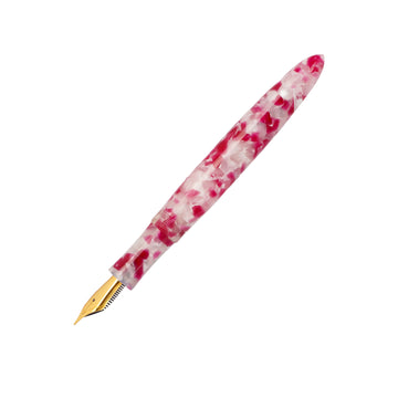 Ranga 9B Pink Acrylic Fountain Pen Handmade Fine Nib