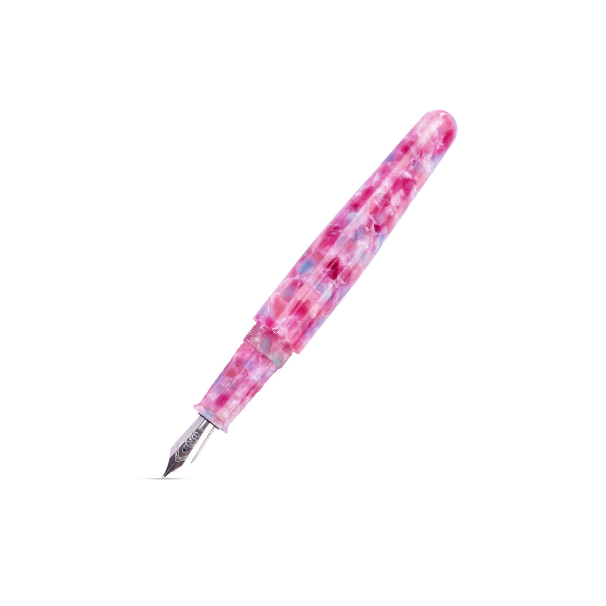 Ranga Model 5 Pink Marble Fountain Pen – Handcrafted Acrylic, Custom Nib