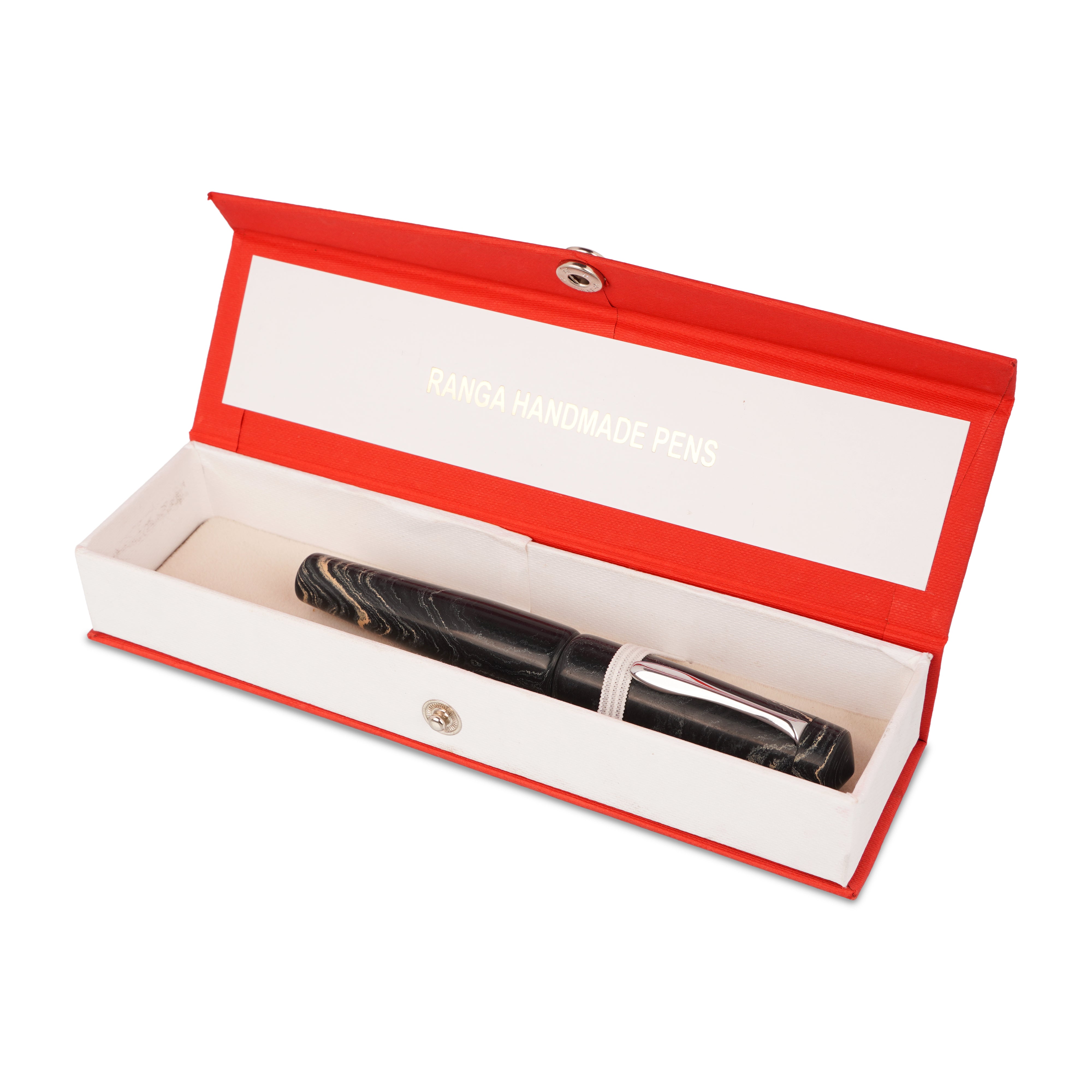 Ranga P20 Phoenix Handmade Black Ebonite Fountain Pen Medium Nib