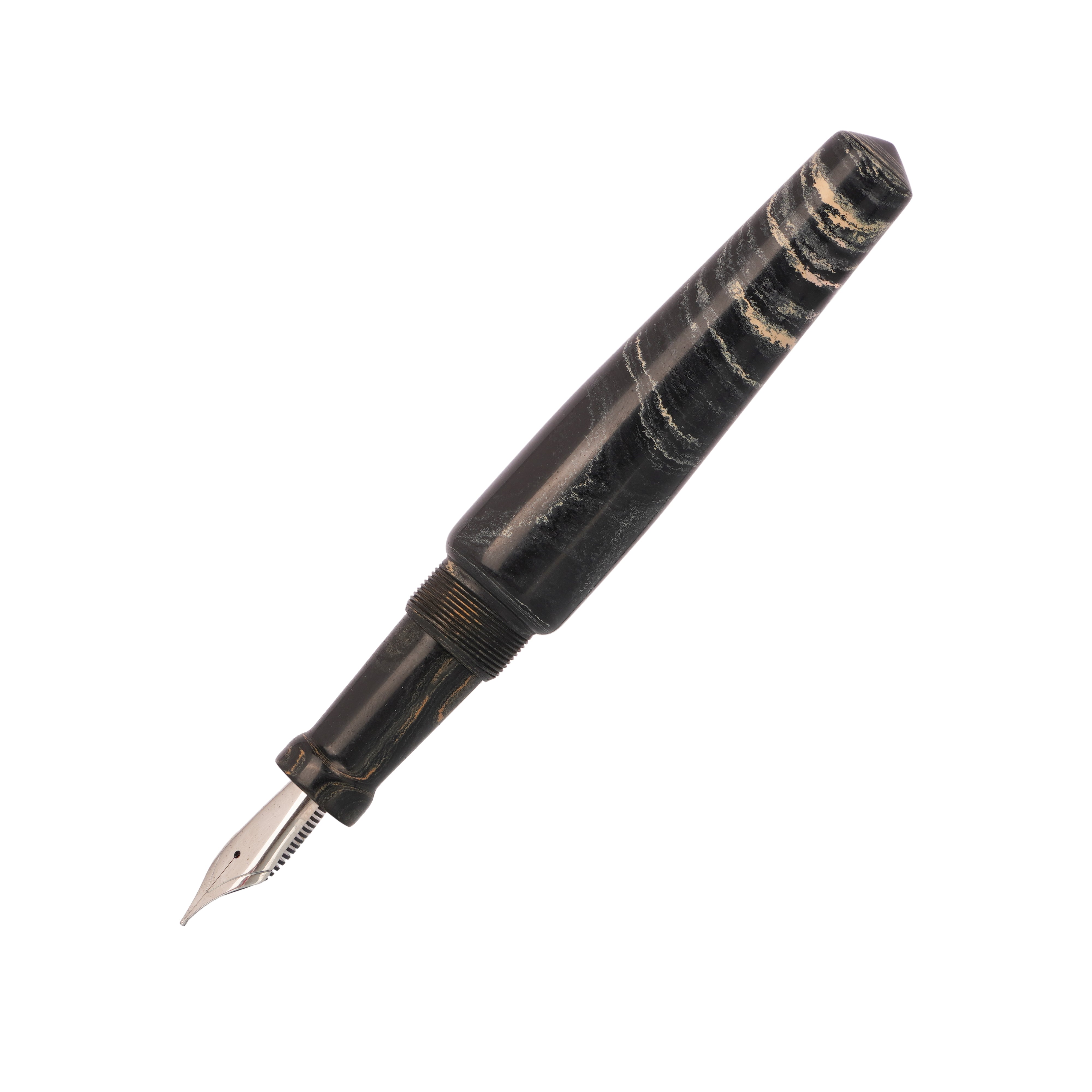 Ranga P20 Phoenix Handmade Black Ebonite Fountain Pen Medium Nib